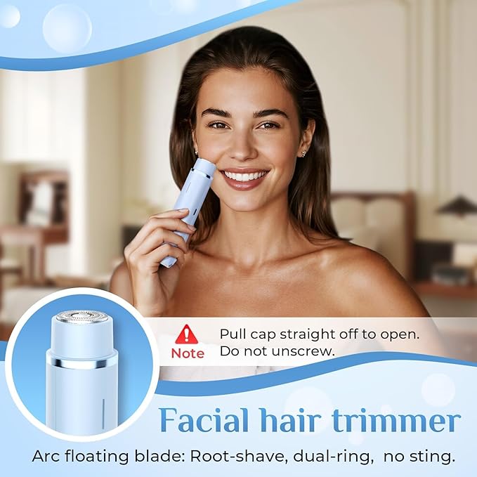 New 2-in-1 Electric Bikini Trimmer for Men - Dual Head Electric Razor,Waterproof Painless Bikini Shaver, Pubic Hair Trimmer for Private Area & Body Hair, Gifts for Men,Blue