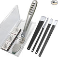 36 Pcs Callus Shaver for Feet Set, (1Stainless Foot File &1 Foot File Heads & 30 Replacement Slices Blades & 4 Pedicure Knife), Professional Callus Remover for Feet Tools for Wet and Dry Feet