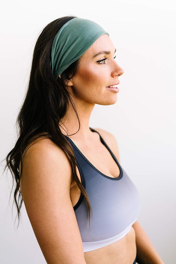 Maven Thread 4" Wide Workout Headbands for Women (2 Pack) – Non-Slip Sweatbands for Gym, Running & Yoga