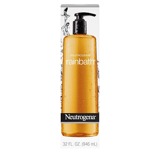 Neutrogena Rainbath Cleansing Shower & Bath Gel, Daily Moisturizing Body Wash Cleanser & Shaving Gel for Men & Women, Clean-Rinsing Creamy Lather for Softer & Smoother Skin, Original Scent, 32 fl. Oz
