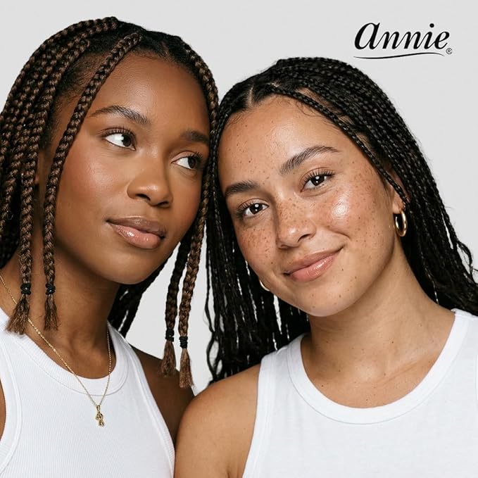 Annie Rubber Bands for Hair, 14mm Medium, 500 Count Assorted Colors (Red/Green/Blue/Yellow), Stretchy Durable Elastic Bands for Braids, Ponytails, Twists & Sectioning
