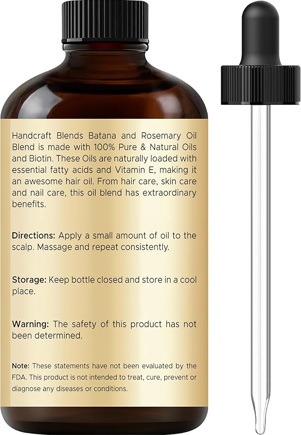 Batana & Rosemary Hair Growth Oil 2oz – Scalp Treatment & Strengthening for Growth & Loss, Thinning, Dry Scalp, Split Ends – Natural Hair Oil for Women & Men – Intensive Repair & Nourishing Formula