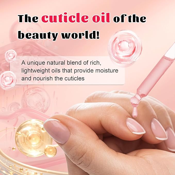 Cuticle Oil for Nails 15ml（0.5Fl.oz）– Nail Strengthener with Vitamin E, D-Panthenol & Centella – Nail Oil for Growth and Repair – Moisturizes Dry Cuticles, Softens Hangnails