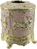 Geesatis Tissue Box Cover, Cylindrical Tissue Box Holder, Napkin Facial Tissues Holder for Bathroom Toilet Bedroom Living Room Table Desk Office Dresser, 1Pcs Pink 6''x6.3''