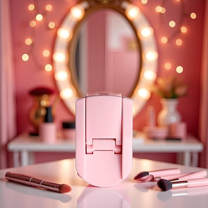 Pink Eyelash Curler with Soft Gentle Lash Pad,Lash Curler with Silicone Pad,Get Perfect Curl in 5 Seconds,Portable Travel Eyelash Curler Best Gifts for Women Makeup Tool Eyelash Curlers Makeup Brushes