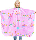 Kids Haircut Cape Waterproof Barber Cape Cover, Unicorn Hair Cutting Cape for Girls with Adjustable Snap Closure (Unicorn)