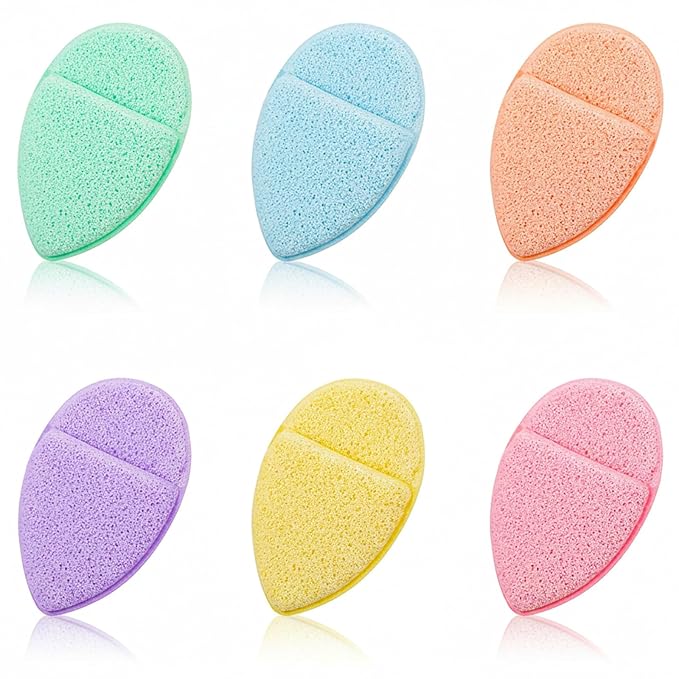 6Pcs Facial Sponges for Washing Face - Reusable Makeup Remover Pads for Daily Face Wash Scrubber