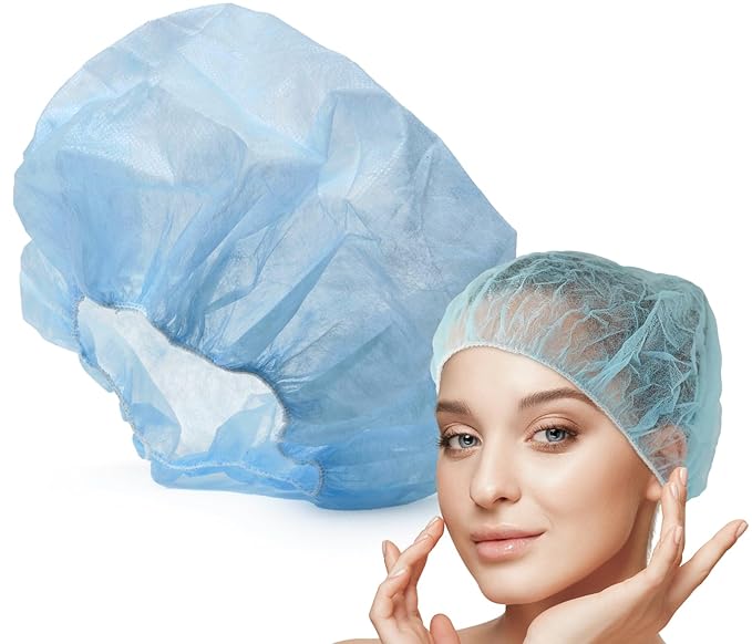 24" Hair Net Disposable Bouffant Caps |CASE OF 1000, BLACK| Hairnets, Non-Woven, Non-Pleated Hair Cover |for Medical, Lab, Nurse, Tattoo, Food Service, Hospital, Cooking- Size 24" Black