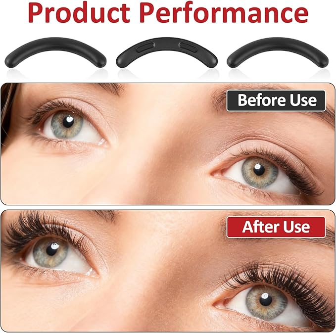 150 Pack Eyelash Curler Refills for Tweezerman, High Elasticity Silicone Replacement Pads, Gentle & Safe, Black