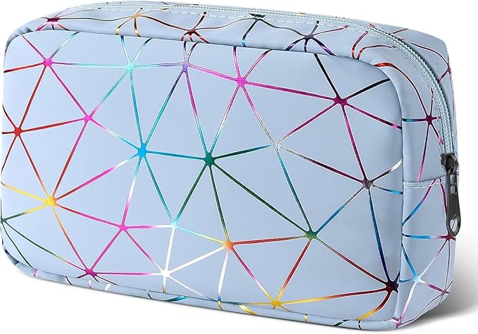 Period Bag for Girls Womens, Leather Sanitary Napkin Storage Bag, Portable Menstrual Pad Bag Period Pads Pouch, Small Make Up Bags(Colorful Blue)
