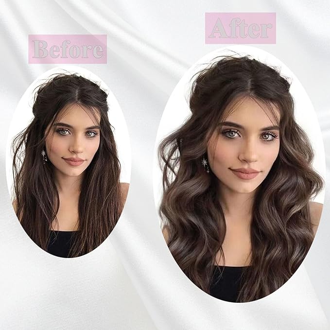 3 Sets Satin Heatless Curling Set Overnight Curls Blowout Rods Soft Hair Curlers to Sleep in Bun Bons Heatless Curls with Bonnet Cap No Heat Headband Silk Roller Wrapper Brown
