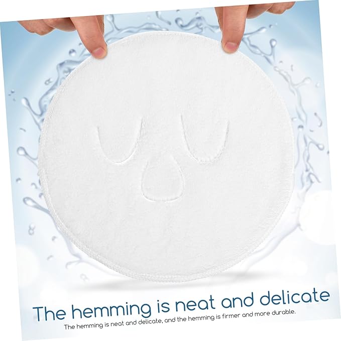 2Pcs Thick Coral Fleece Facial Towels for Hot Cold Compress Soft Face Care Towels for Skin Soothing and Cooling for Women White