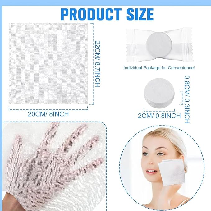 Puppyparagraph Compressed Towel Tablets, portable disposable compressed Face Towels,Mini Compressed Towel Highly Absorbent Compression Face Towels for Travel, Hiking, Camping (50PCS)