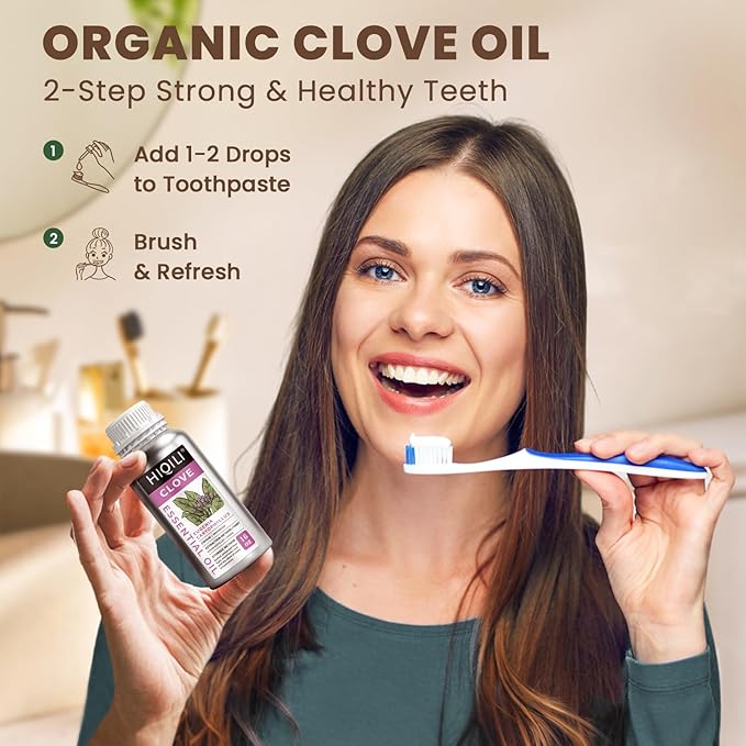 HIQILI 16 Fl Oz Clove Essential Oil, Pure Natural for Hair, Diffuser, Aromatherapy - 500ML