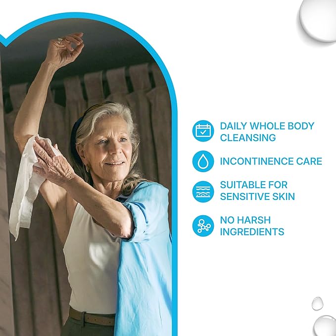 WaterWipes Sensitive Whole Body Cleansing Wipes, 99.9% Purified Water, XL Textured Wipes, Incontinence Care, Fragrance Free, 720 Count (24 Packs)