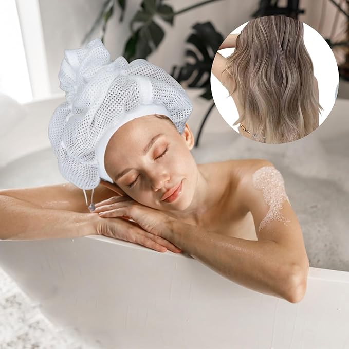 Net Plopping Cap,Hair Cover for Sleeping Soft Elastic Band Mesh Cap,Womens Bonnets for Hair Sleeping,（total 2pcs)