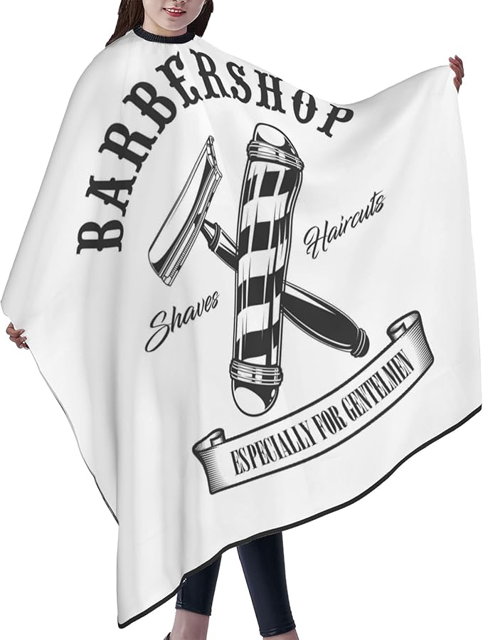 Adult Barber Cape, Professional Salon Haircut Capes, Haircut Kit Hairdressing Apron for Home Salon Barbershop