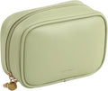 RIGHT AWAY Small Makeup Bag for Purse,Travel Cosmetic Bag Organizer for Women,Cute Make Up Pouch Waterproof Toiletry Bag with Zipper,Portable Makeup Case Skincare Bag for Travel Accessories(Green)