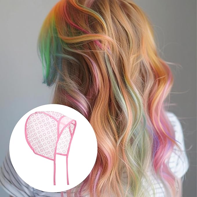 18 PCS Hair Highlighting Kit with Hair Dye Brush and Color Whisk Highlight Frosting Cap with Hook Professional Tint Comb Disposable Gloves Capes Home Use Salon Tools for Tint Dying Coloring