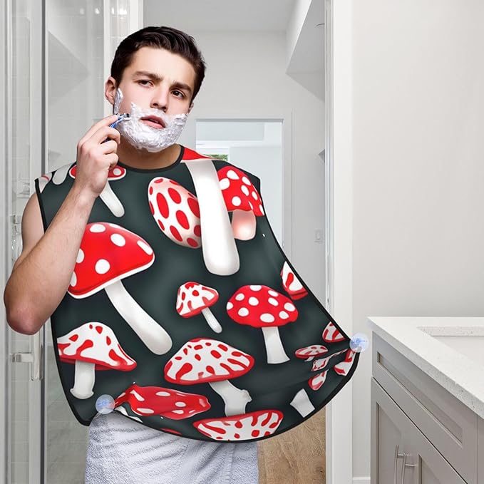 Tahiti Beach Print Beard Bib Shaving Apron, Beard Hair Trimming Cape Gift For Dad