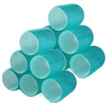 Hair Rollers, 12 Pack Self Grip Salon Hairdressing Curlers, DIY Curly Hairstyle, Large Rollers 1.57In Blue-Green