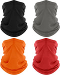4 Pack Neck Gaiter, Cooling Breathable Face Mask UV Protection Scarf Hiking Bandana for Men/Women