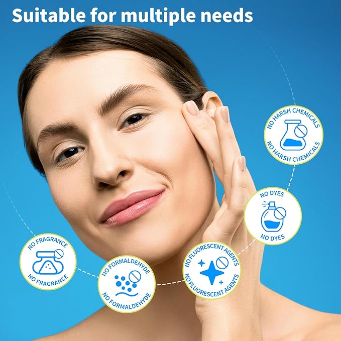 matern'ella Hanging Dry Wipes 332 Counts Face Towel Washcloth Facial Cleansing Thickened Makeup Remover Disposable Soft Face Towelettes for Sensitive Skin Fragrance and Alcohol Free Wet Dry Dual Use
