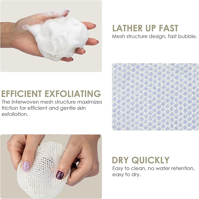 INNERNEED Food-Grade Soft Silicone Body Scrubber Shower Brush Handheld Cleansing Skin Brush, with Exfoliating Net Sponge Case (Black Brush)