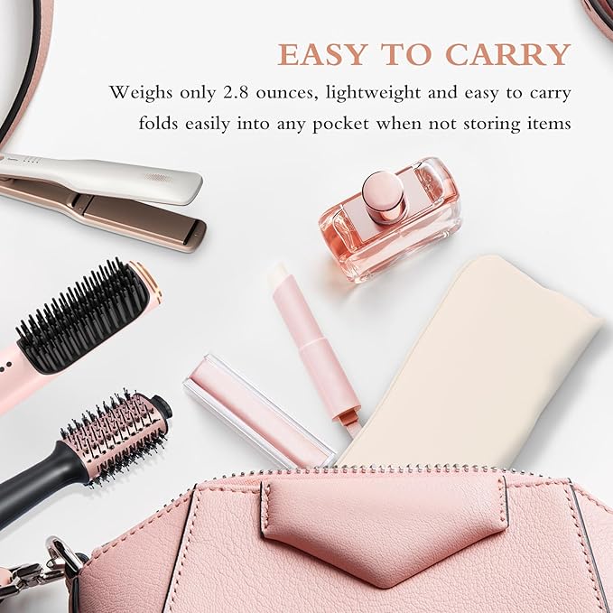 Professional Hot Hair Tools Organizer Bag Portable Travel Heat Resistant Storage Case Pouch for Curling Irons, Flat Irons, Hair Straightener and Styling Tools(17.7" x 3.2"x 3.2")