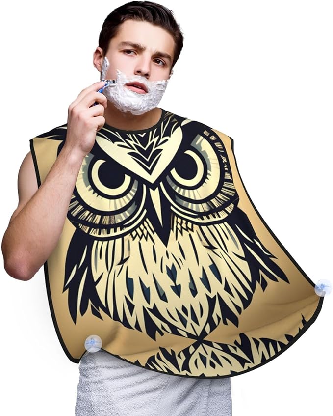 Magic Mushrooms Print Beard Bib Shaving Apron, Beard Hair Trimming Cape Gift For Dad