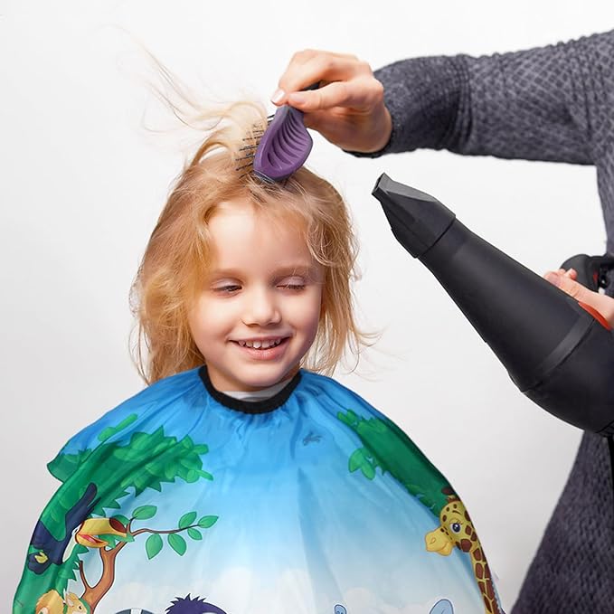 Kids Hair Cutting Cape (2 Pack) Professional Children Salon Barber Apron for Boys and Girls