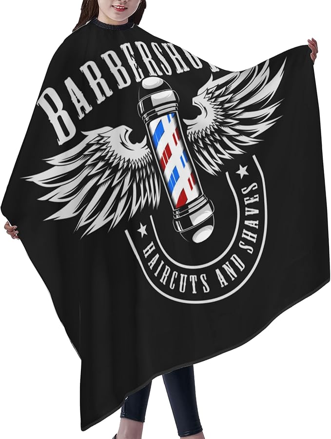 Adult Barber Cape, Professional Salon Haircut Capes, Haircut Kit Hairdressing Apron for Home Salon Barbershop