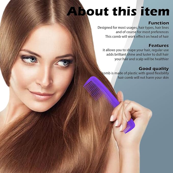 Soft 'N Style Hair Care 4-Pack Comb - Not Breakable - mens comb/fine tooth comb/peines para cabello