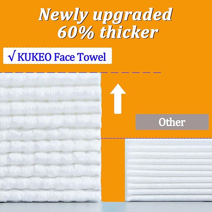 6 Pack Face Towels Disposable,100 Count Ultra Thick Disposable face towels Facial Wash Cloth for Sensitive Skin, Face Clean Towels, Face Towelettes Disposable