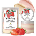 Strawberry Whipped Body Butter, Shea Body Butter for Women Dry Skin, Natural Strawberry Lotion for Body Moisturizer-Deep Moisturizing and Softening-3.4 floz+6.8 floz(100ml+200ml)