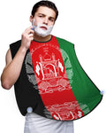 Flag Of Afghanistan Print Beard Bib Apron For Men, Beard Hair Catcher For Men Shaving Trimming,Beard Cape Cloth