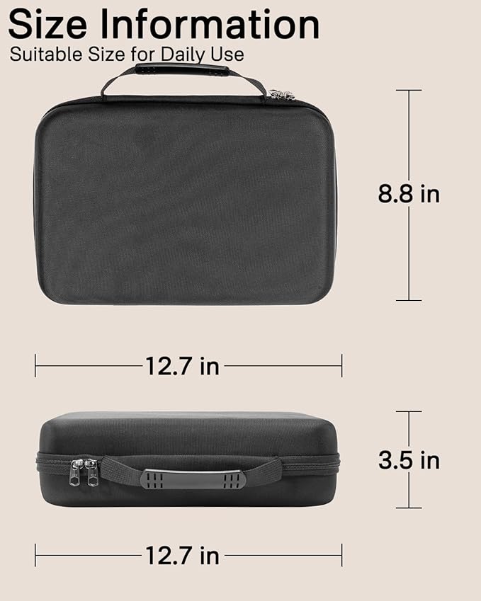 RAIACE Hard Travel Storage Case Compatible with Hair Clippers, Carrying Bag for Hair Cutting Barber Supplies, fit for Ufree/for Wahl Guard Grooming Kits. -Black