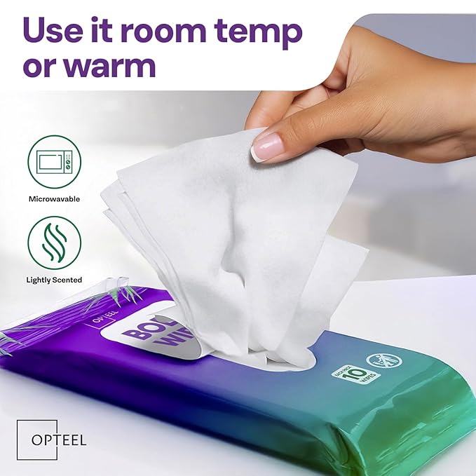 Super Thick Bathing Wipes for Adults Bathing No Rinse – Full Body Shower Wipe, Ideal for Men, Women & Elderly – Extra Large & Soft Travel Wipes Perfect Alternative to Shower – 8 Packs (80ct)