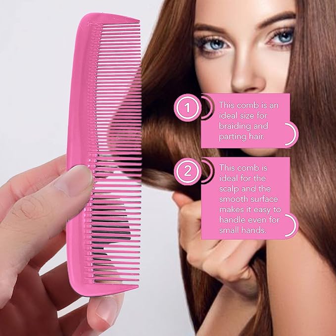 Soft 'N Style Hair Care 4-Pack Comb - Not Breakable - mens comb/fine tooth comb/peines para cabello