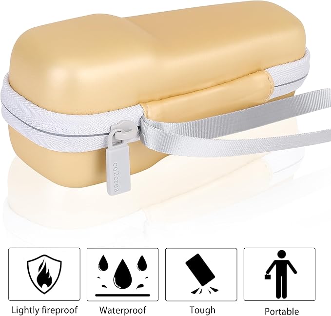 co2CREA Hard Carrying Case Compatible with NågraCoola CLIE 2 1 Silicone Face Scrubber Facial Cleansing Brush (Oat)