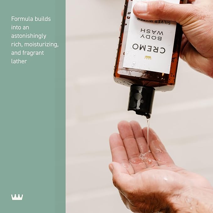 Cremo Body Wash for Men, Rich-Lathering Silver Water & Birch, 16 Fl Oz