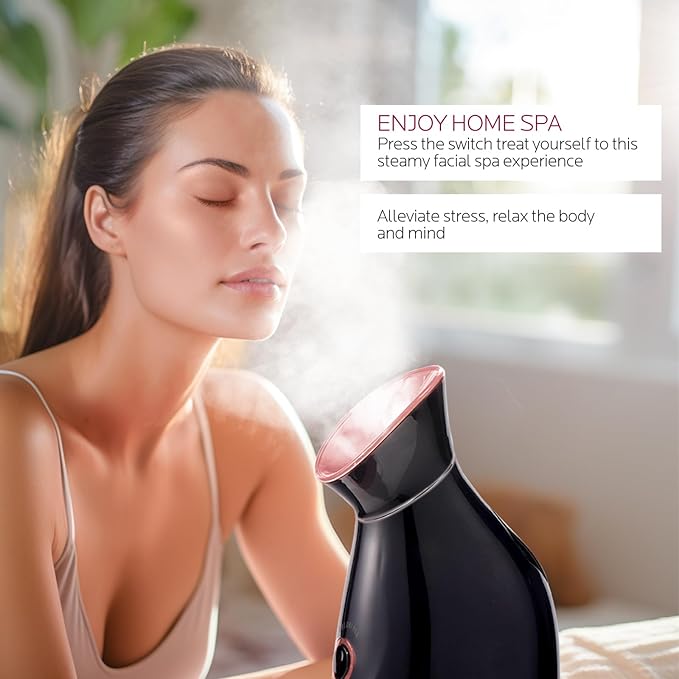 Colorfarm Facial Steamer Nano Ionic: Face Steamer Deep Cleaning Unclogs Pores - Humidifier Warm Hot Mist Home Sauna Spa for Women Men Sinuses Moisturizing
