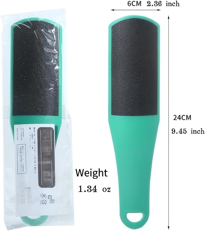 U-Shaped Curved Foot File, Double-Sided Dead Skin Callus Remover, Foot Scrubber for Wet and Dry Feet – Curved Design for Full Heel & Side Exfoliation‌, 1 PCS Light Green