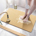Asvin Soft Textured Bath, Shower, Tub Mat, 47x16 Inch, Phthalate Free, Non Slip Comfort Bathtub Mats with Drain, PVC Loofah Bathroom Mats for Wet Areas, Quick Drying