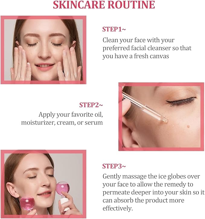 Ice Globes for Facials, New Version Face Globe, Skincare Facial Globe – Ideal Unique Birthday Gifts & Surprises, Elevate Their Beauty Routine with Innovative Facial Massager