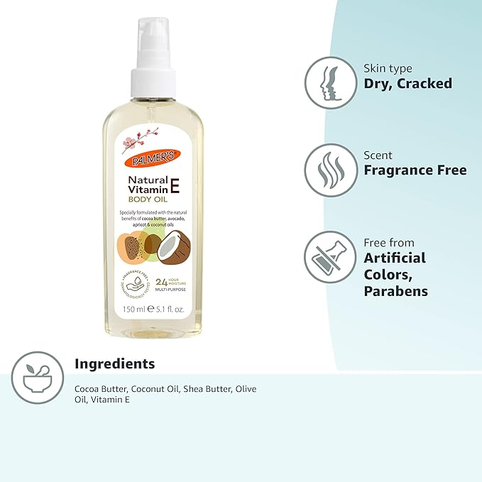 Palmer's Vitamin E Multi-Purpose Body Oil,5.1 Ounce,(Pack of 2)