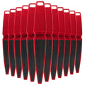 ForPro Professional Collection Pedicure Paddle Foot File, Double-Sided for Heels, Disposable & Sanitizable, 80/180 Grit, Red, Pack of 12