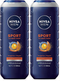 Nivea Men Sport Body Wash with Revitalizing Minerals, 16.9 Fl Oz Bottle (Pack of 2)