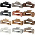 4.1 Inch Large Hair Claw Clips 12 Pcs Big Claw for Thick Hair Square Hair Clips Jumbo Jaw Clips Bulk Hair Accessories for women and Girls (Gold)