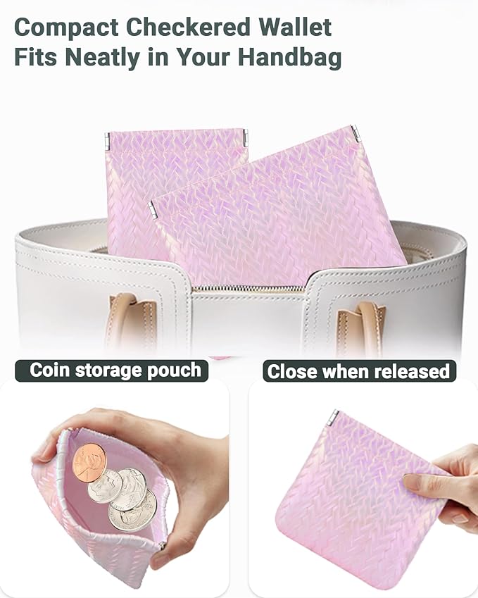 2 PC Small Makeup Bag for Purse, Lipstick Holder & Purse Organizer Pouches, Waterproof Faux Leather Cosmetic Bag, Slim Travel Makeup Pouch for Women Daily & Travel Essentials